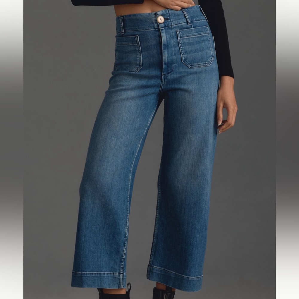 Anthropologie “The Skipper” High Waisted Wide Leg Jeans